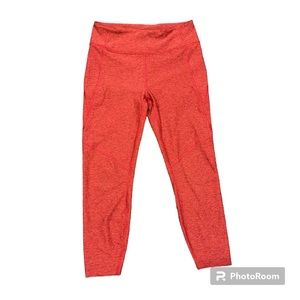outdoor voices red orange leggings size Medium